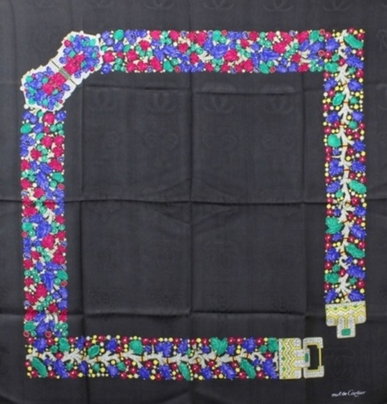 Cartier Accessories - CARTIER 100% Silk Scarf EUC